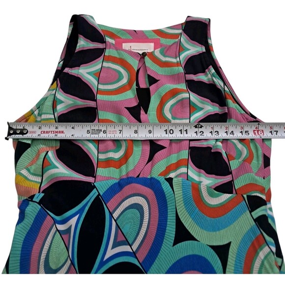 NWT Anthropologie Dress Womens 10 Kenzie Colorful‎ Asymmetric Retro Mod Dopamine - Picture 13 of 14